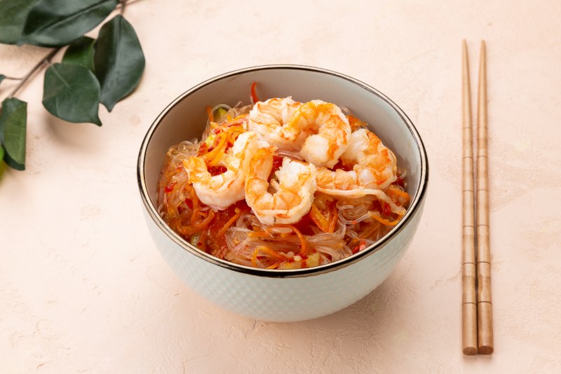 Корейские салаты фунчоза морковь
