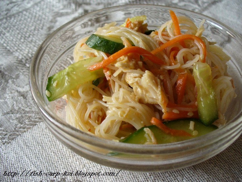 Фунчоза с корейской морковкой
