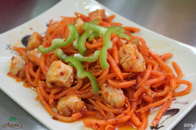 Морские гребешки салат корейский