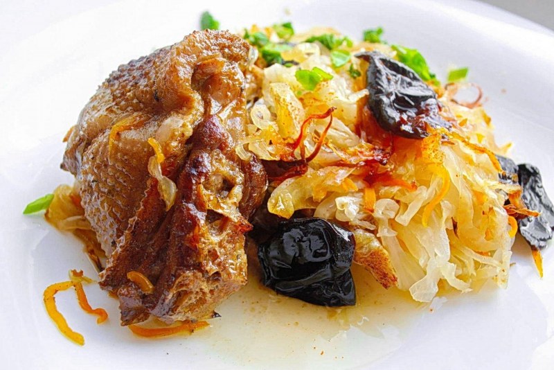 Жареный Гусь с яблоками