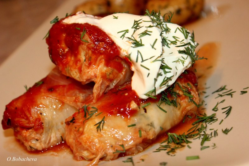 Голубцы из пекинской капусты с фаршем и рисом