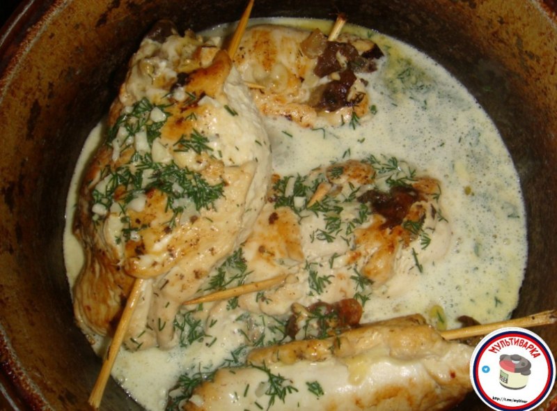 Мясные крученики с грибами