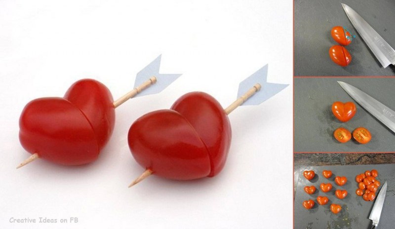 Сердце из помидора