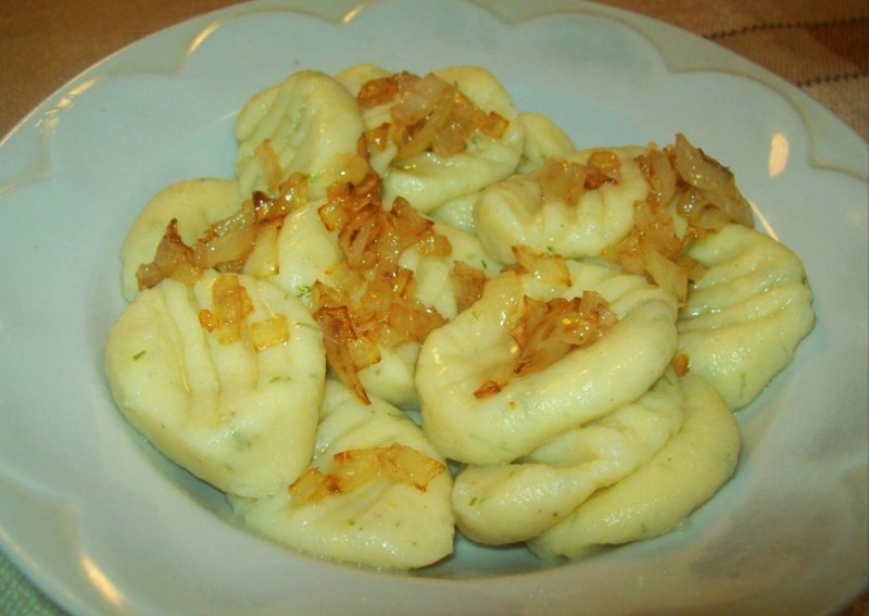 Ленивые вареники с картошкой и луком