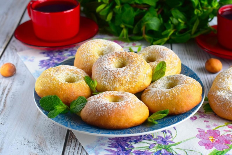 Пышки пончики на кефире