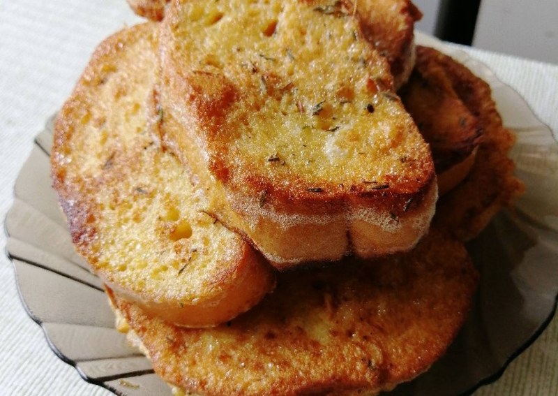 Гренки из батона с молоком