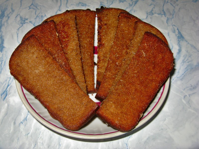 Гренки из белого хлеба