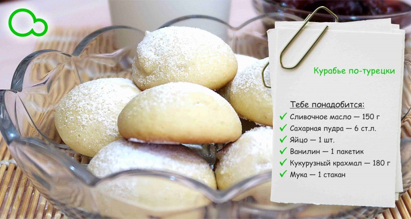 Рецепт приготовления печенья