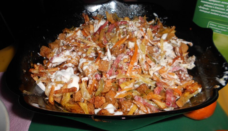 Салат с красной фасолью и морковкой по корейски