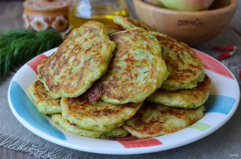 Оладьи из кабачков с сыром