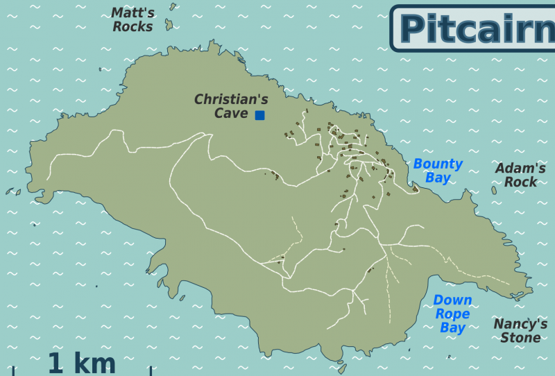 Pitcairn Islands на карте