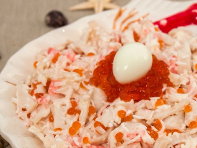Морская Жемчужина салат с икрой