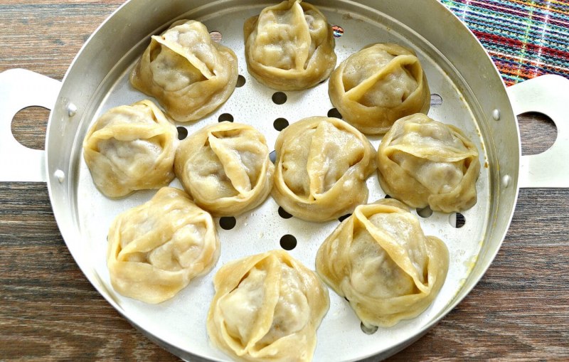 Манты из фарша и картошки