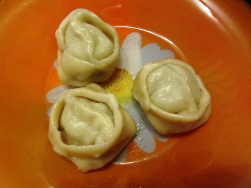 Манты с тыквой и мясом