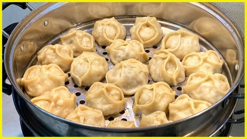 Манты с тыквой и мясом