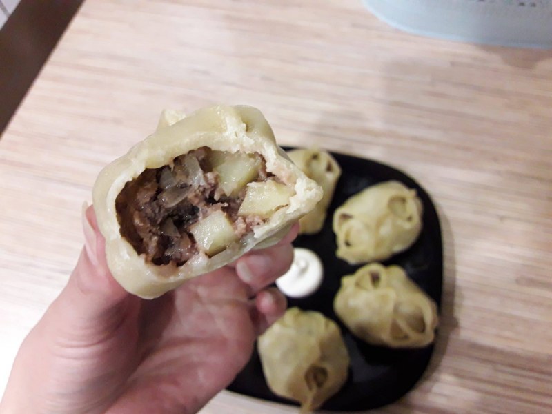 Манты с мясом в духовке