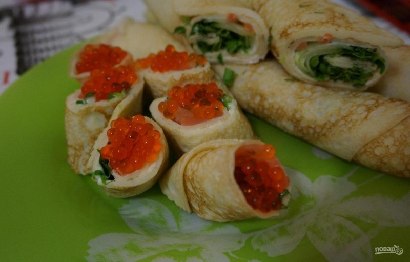 Омлетные рулетики