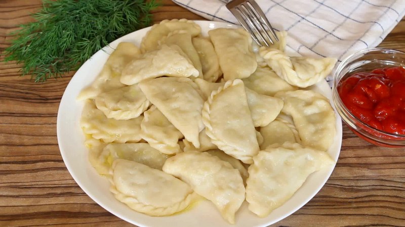 Жареные вареники с картошкой