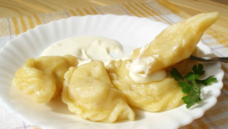 Вареники с картошкой в ресторане