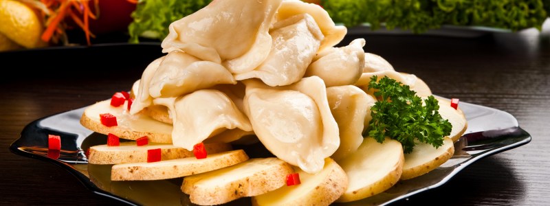 Вареники с картошкой и жареным луком