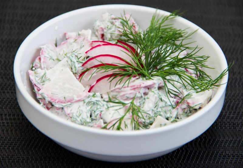 Салат с белокочанной капустой