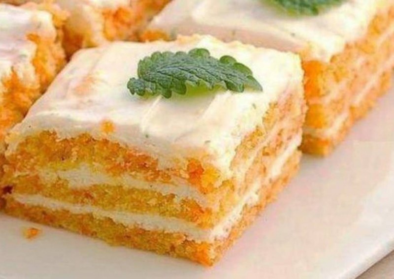 Низкокалорийный морковный торт