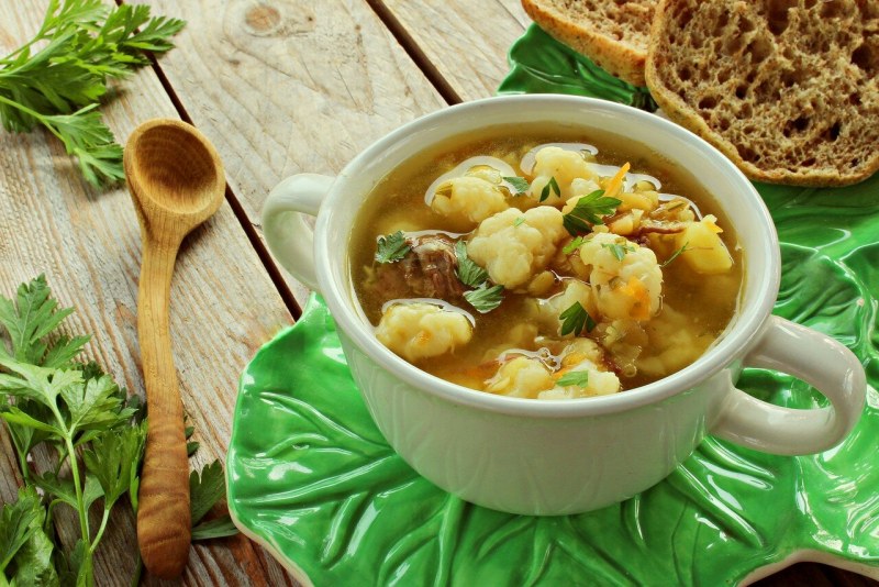 Овощной суп с цветной капустой