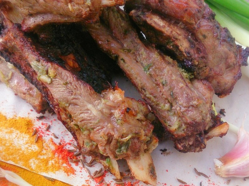 Шашлык из говяжьих ребрышек