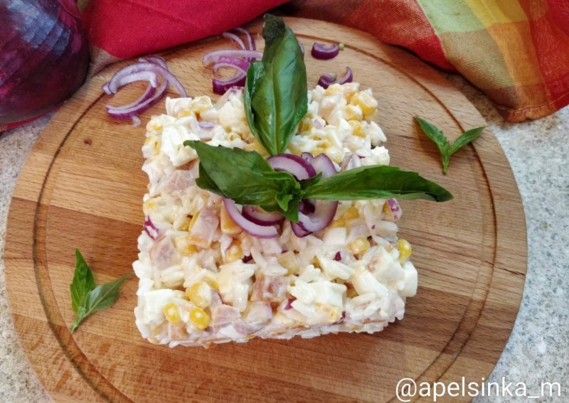 Крабовый с рисом и кукурузой