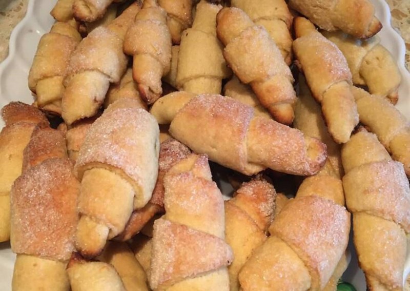 Печенье рогалики с повидлом песочное