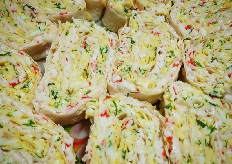 Лаваш с начинкой на сковороде