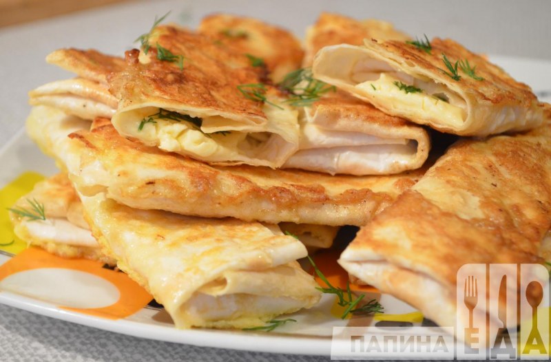 Рулет из лаваша с капустой и грибами🥙