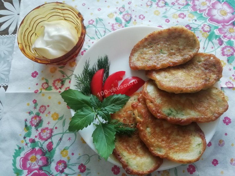 Куриные оладьи с цукини