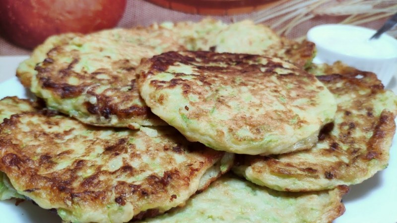 Кабачковые оладьи постные