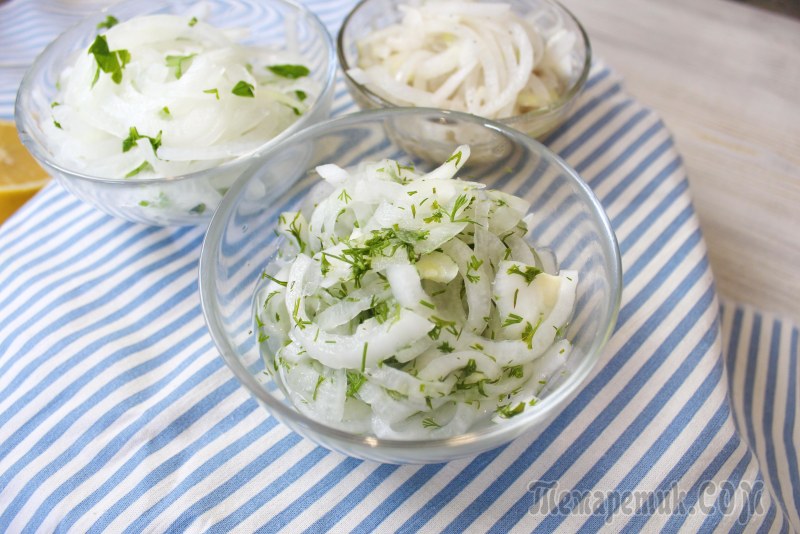 Маринованный лук к шашлыку