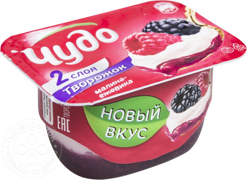 Чудо десерт творожный малина ежевика 100г