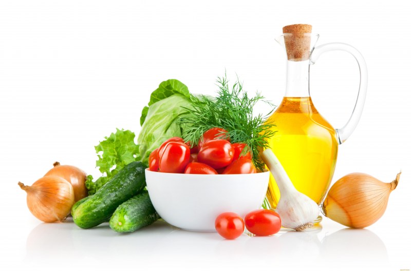 Продукты на белом фоне