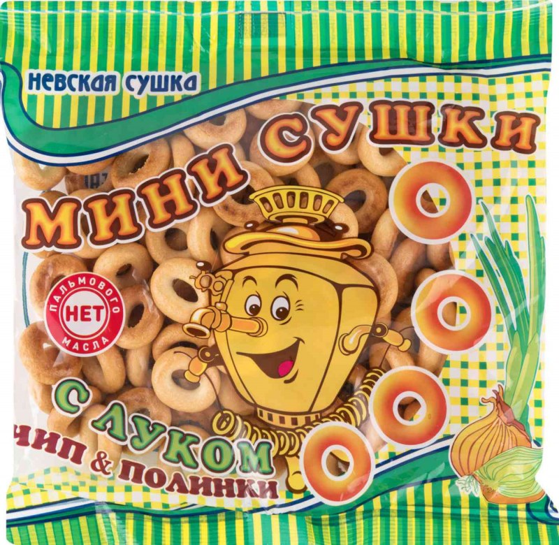 Сушки Невская сушка мини с луком чип и Полинка 200 г