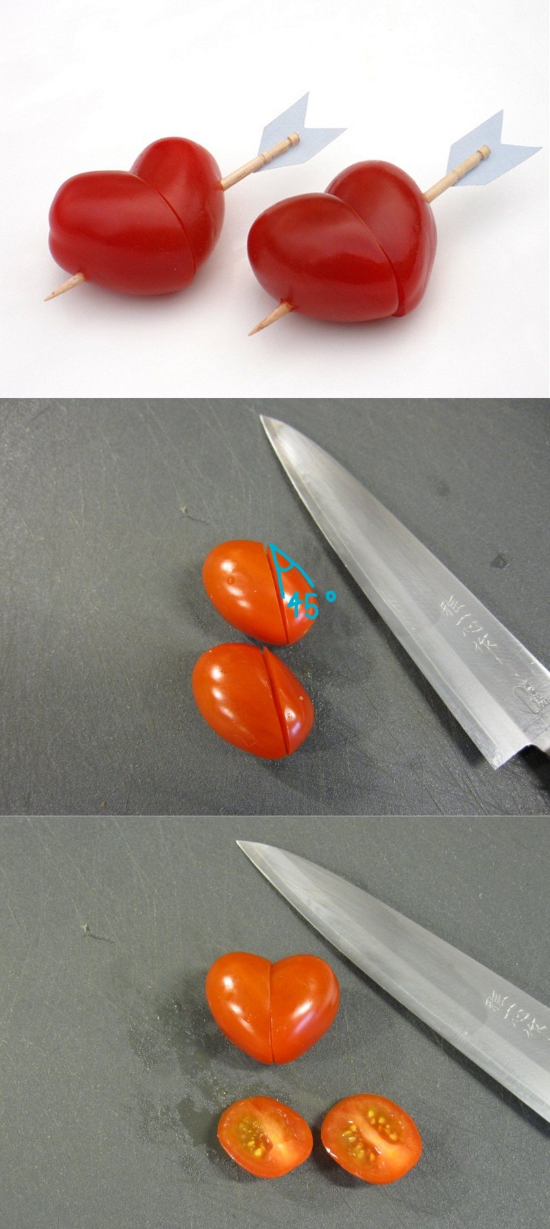 Сердечко из помидора
