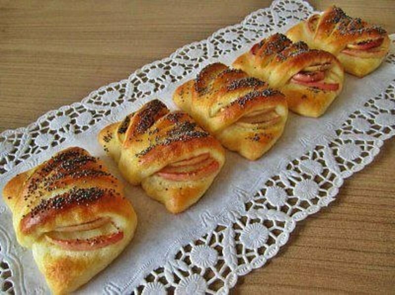 Булочки плетенки с ореховой
