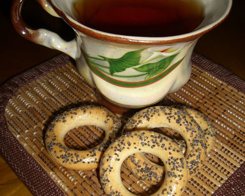 Бублик с чаем