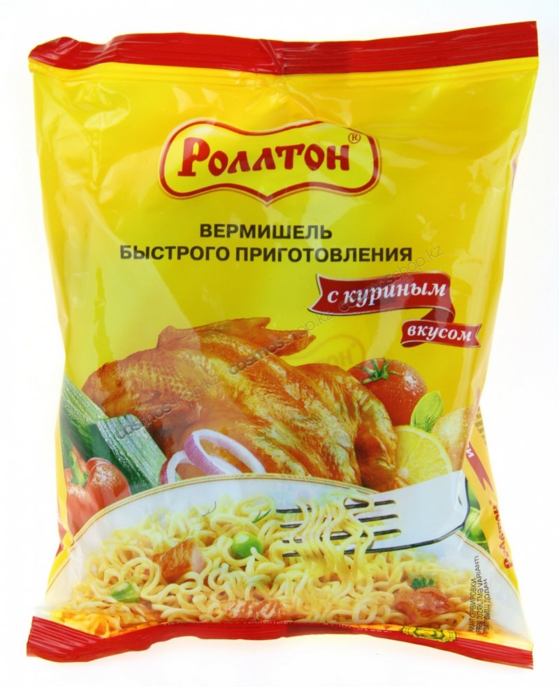 Роллтон лапша с курицей