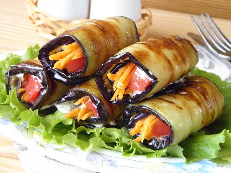 Канапе из баклажанов