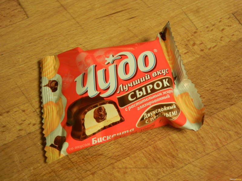 Чудо сырок с печеньем