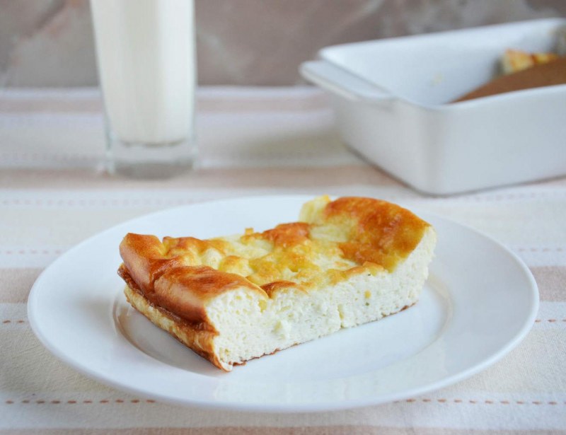 Пышный омлет на сковороде