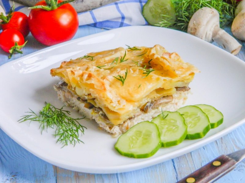 Грибная Кассероль.