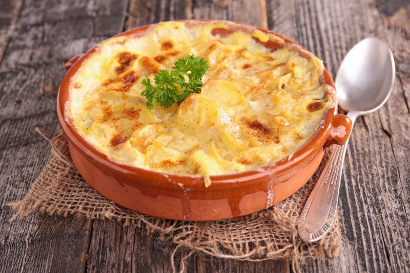 Запеканка с курицей и грибами