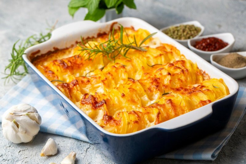 Гратен с куриным филе