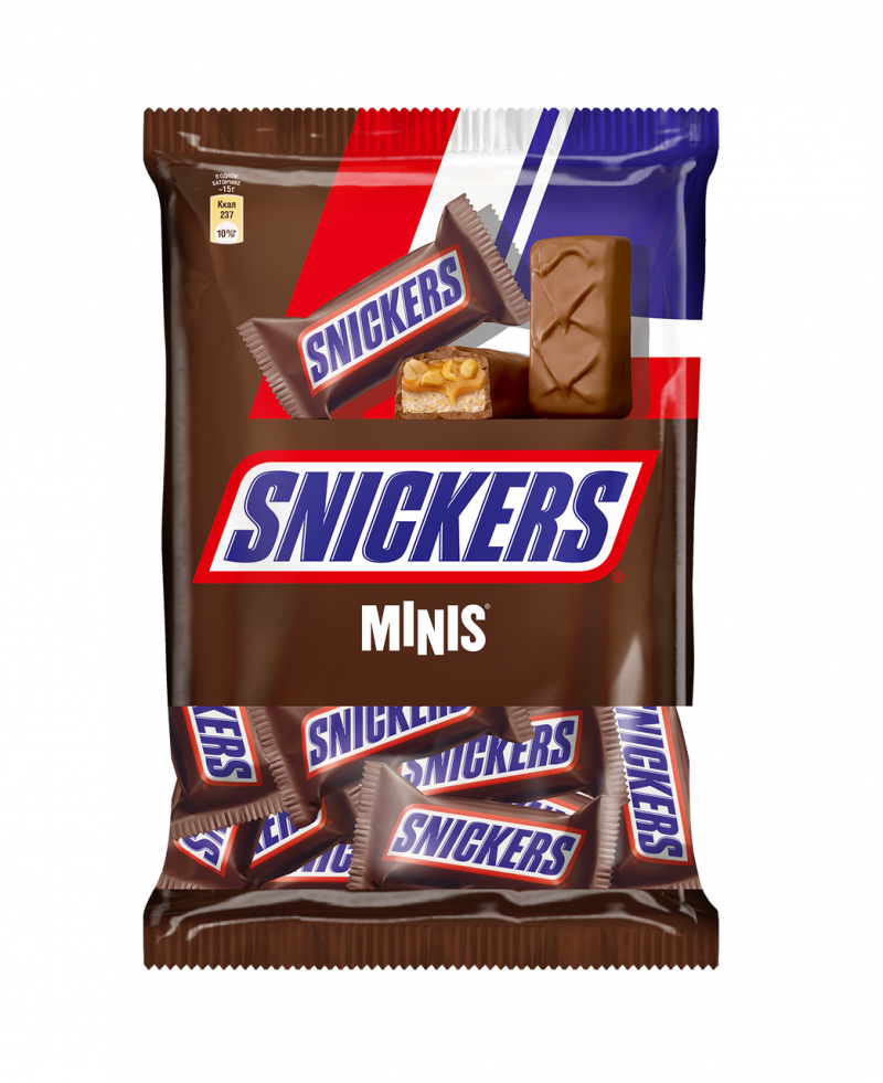 Шоколадный батончик snickers Minis 180гр