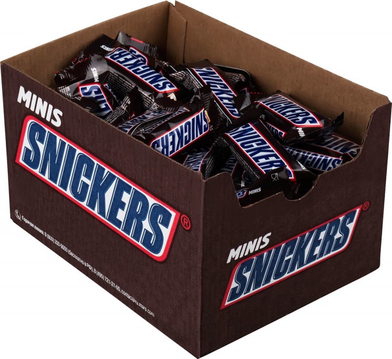 Шоколадные конфеты snickers Minis